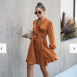 VICI // Lawrence Satin Wrap Dress